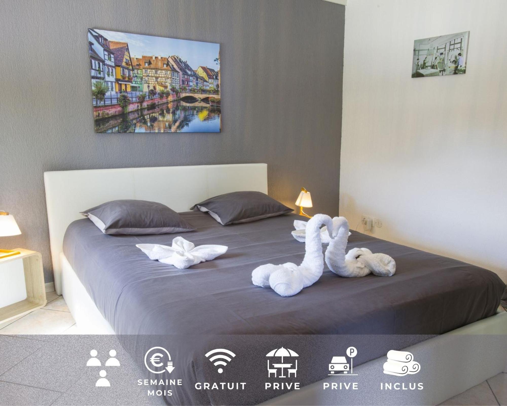 Le Cocon Appart Avec Parking Prive & Terrasse Sainte-Croix-en-Plaine Dış mekan fotoğraf